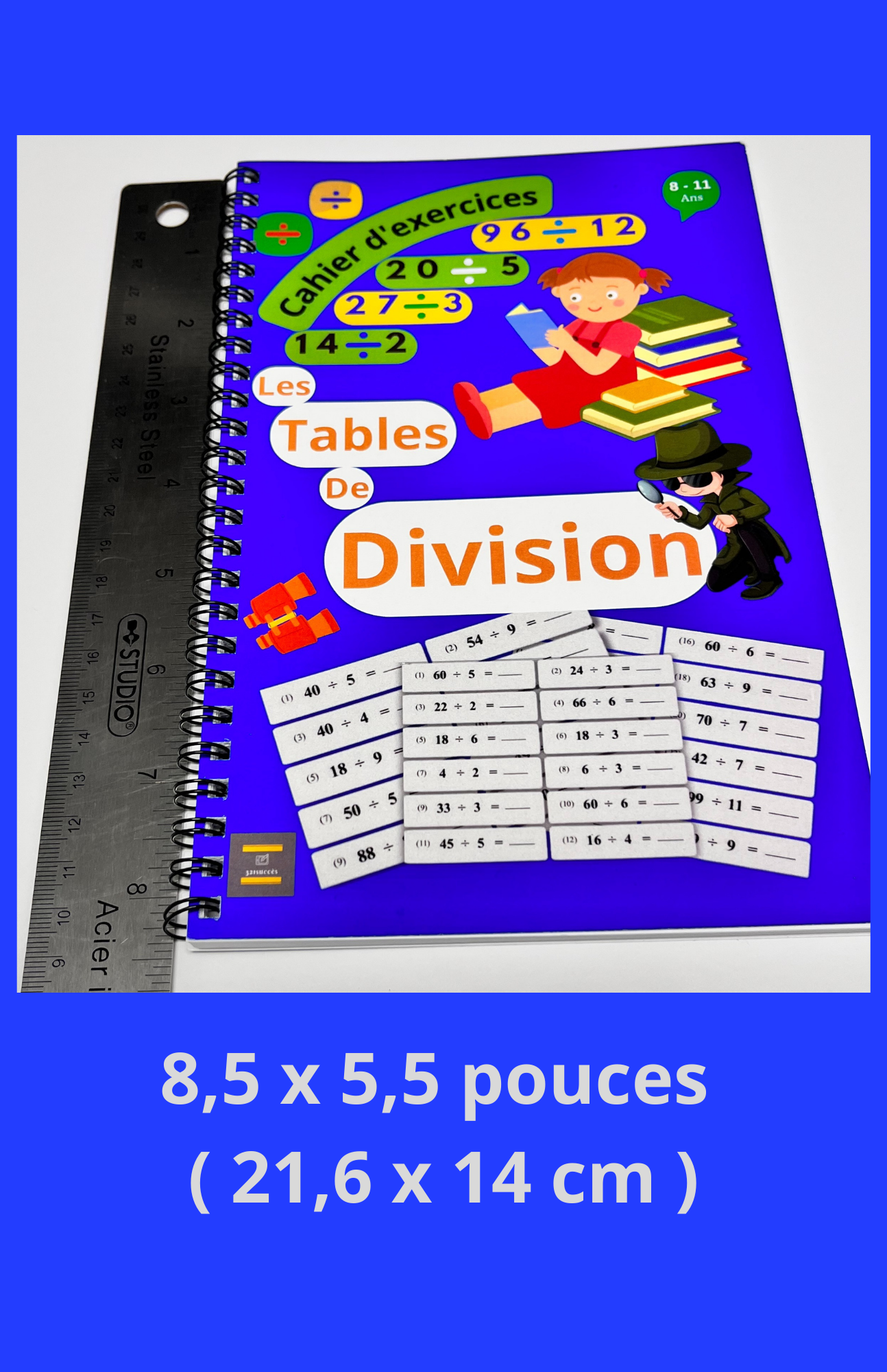 Les Tables De Division - Cahier d'exercices - Format Papier 5,5 X 8,5 po