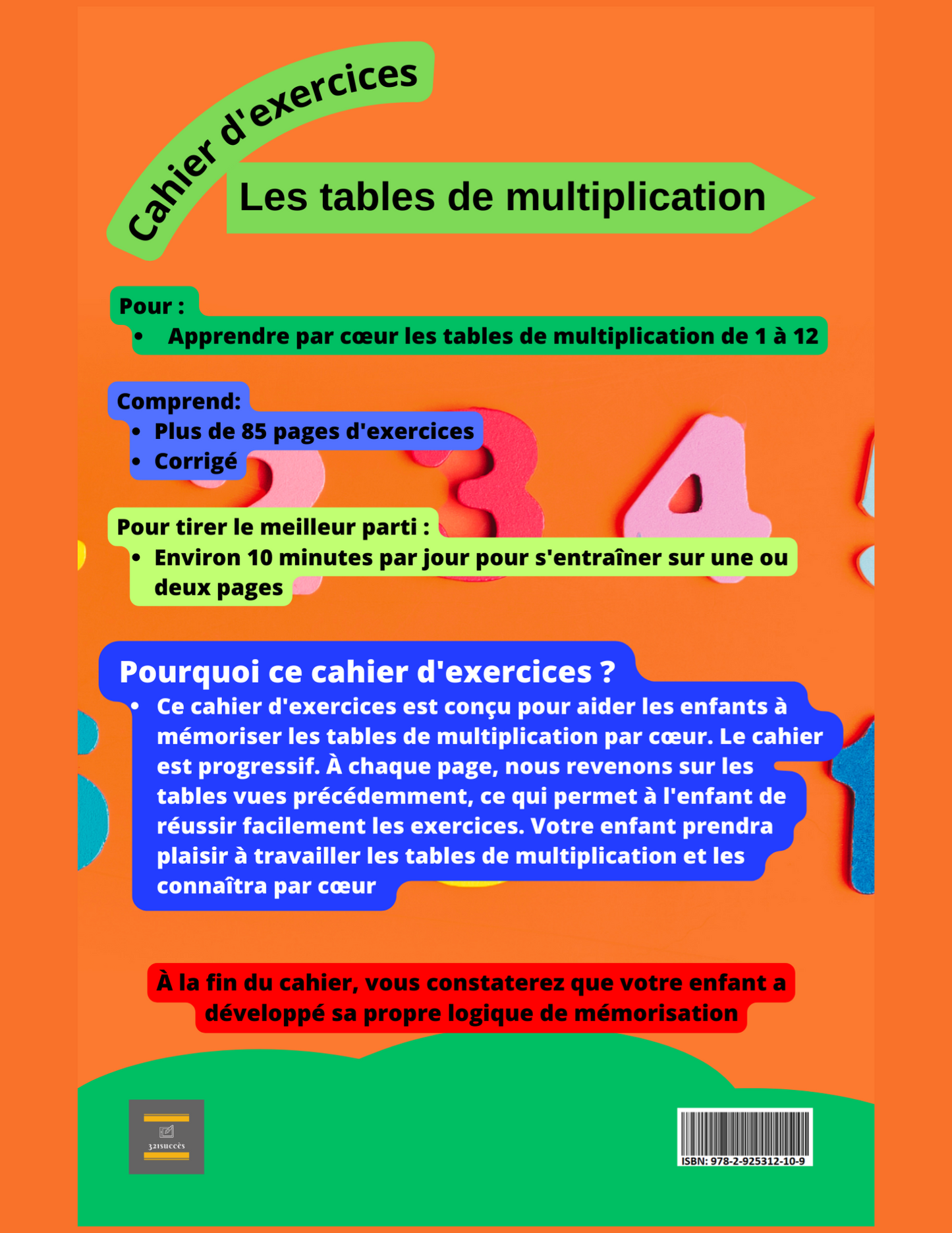 Les tables de multiplication - Cahier d'exercices - Format Papier 5,5 X 8,5 po
