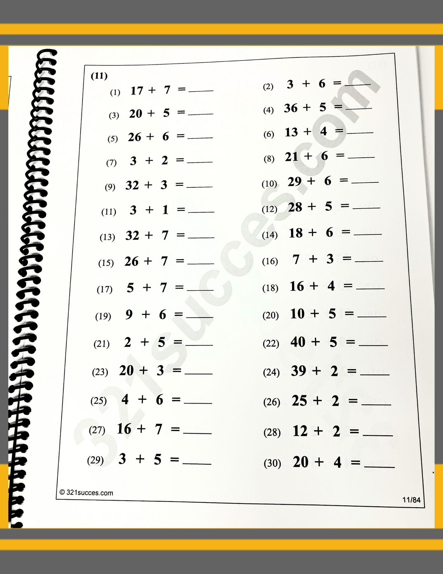 Additions et Soustractions - Cahier d'exercices - Format papier 8,5 x 11 po.