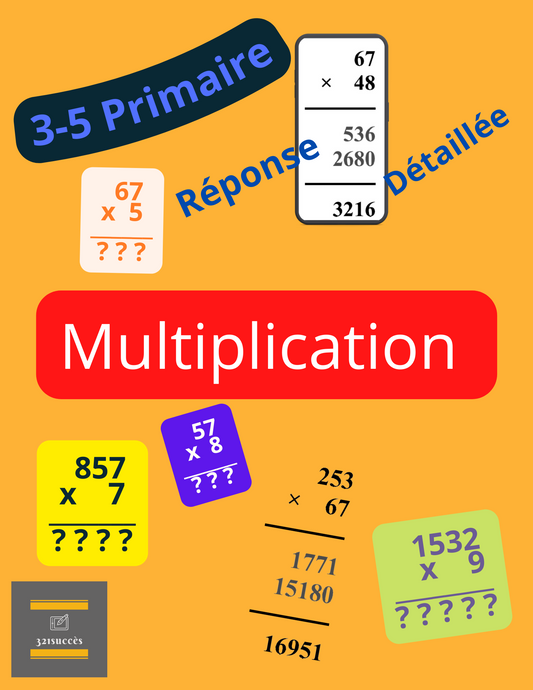 Deux cahiers d'exercices PDF - Multiplication - Primaire 3-6