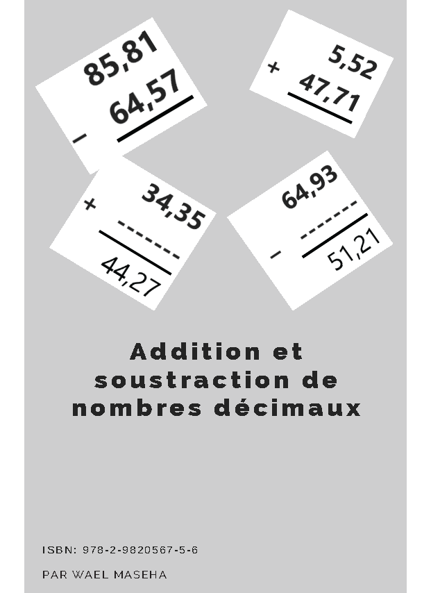 Addition et soustraction de nombres décimaux - PDF