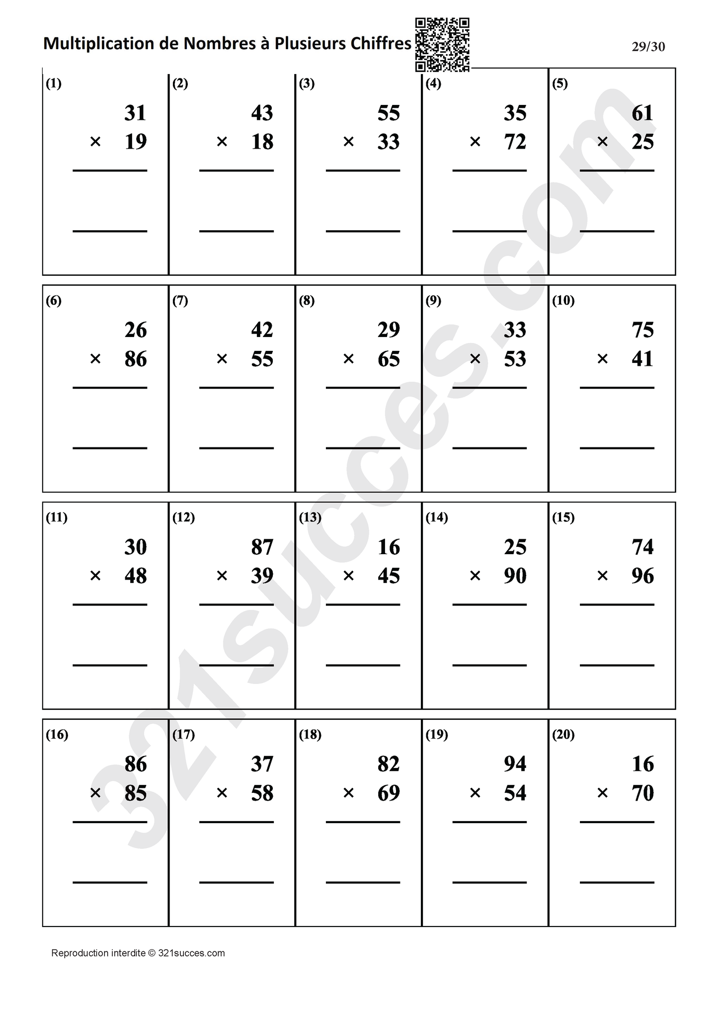 Math in French - Rentrée Scolaire