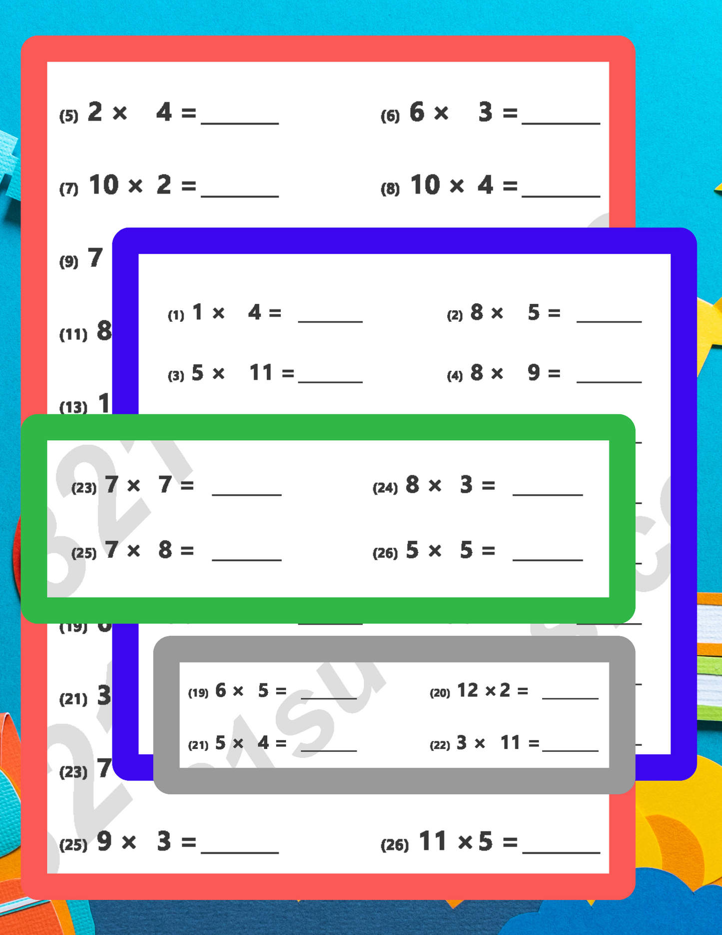 Math in French - Maîtriser la multiplication