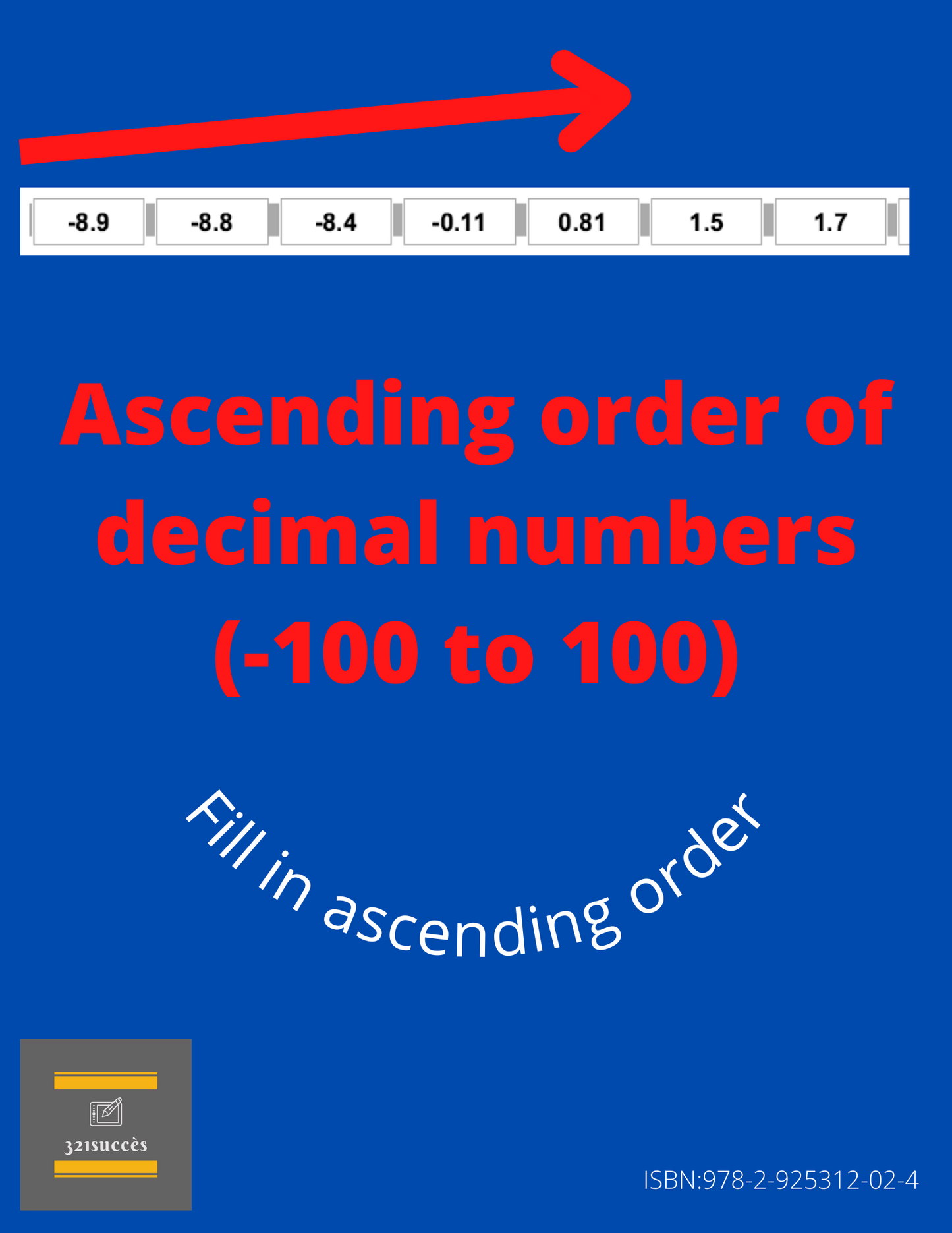 Ascending order of decimal numbers (-100 to 100)