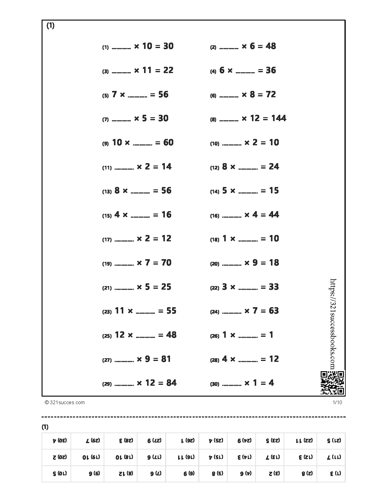 Find the missing number in a multiplication equation